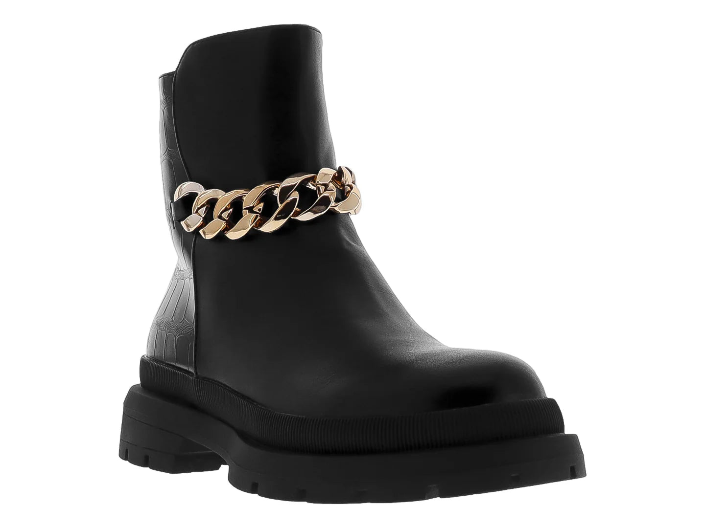 Botines Combat Roze Negros para Mujer