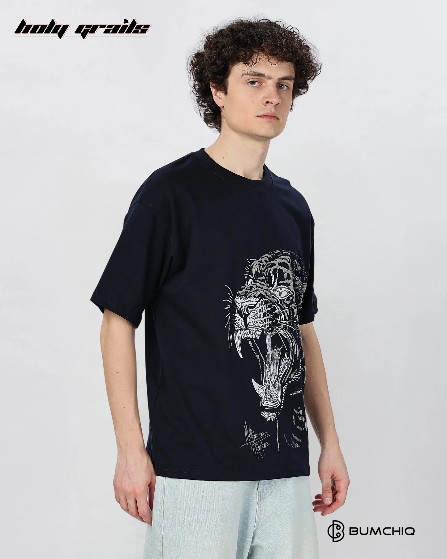 Tiger Roar Black Oversize Tee HG x Bumchiq