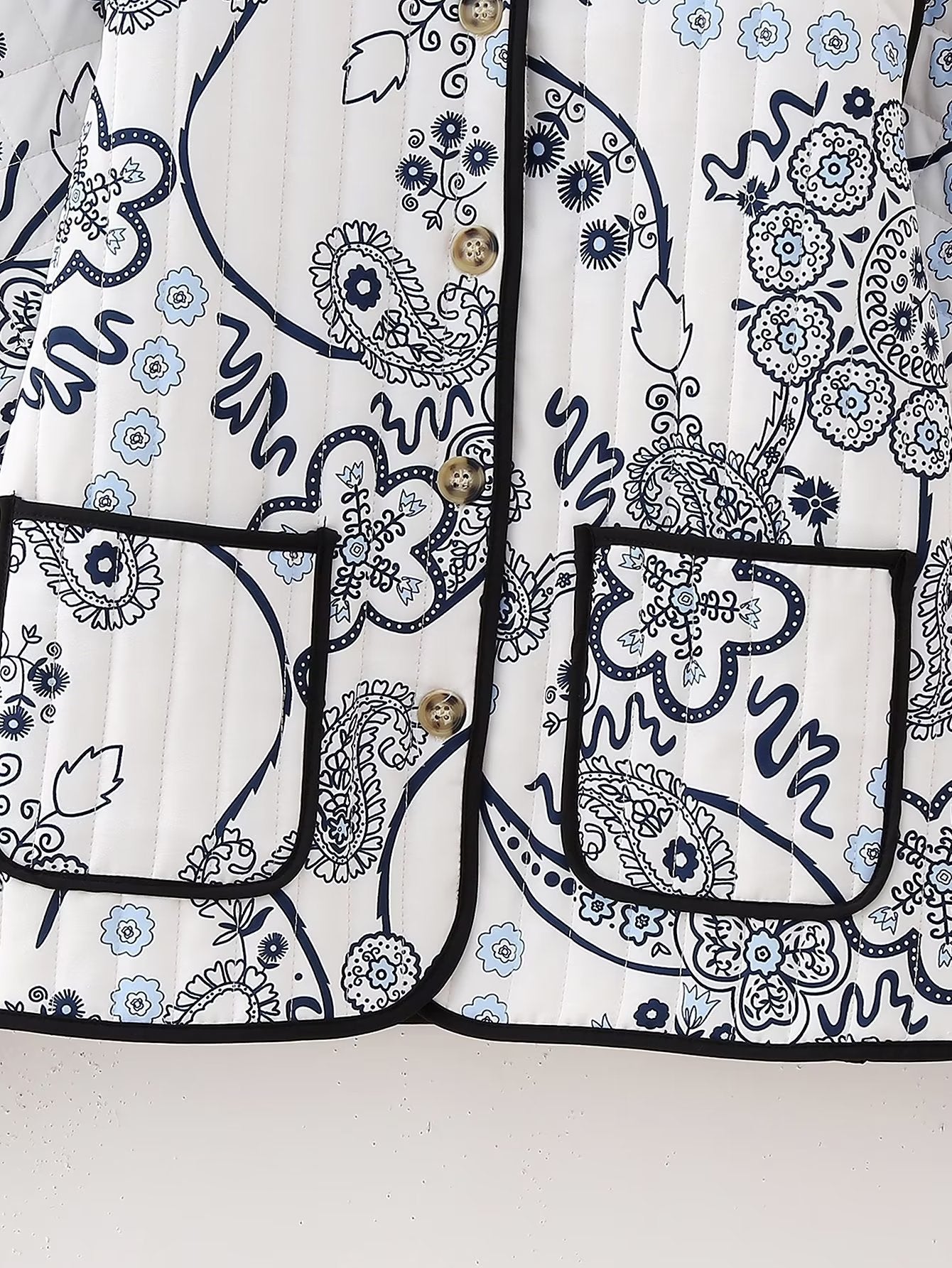 Vintage Paisley Floral Quilted Jacket