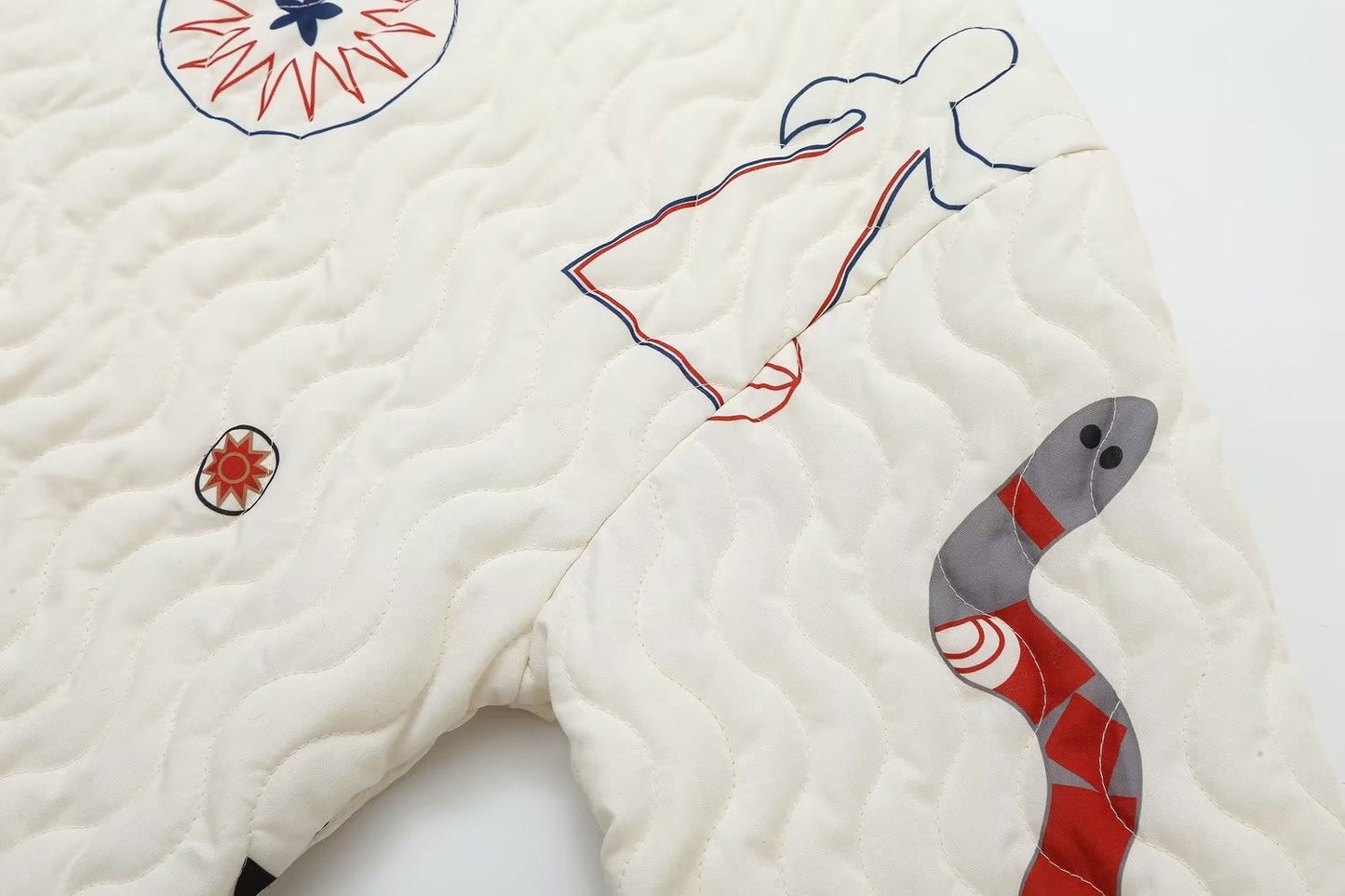 Pictographs Quilted Sweatshirt