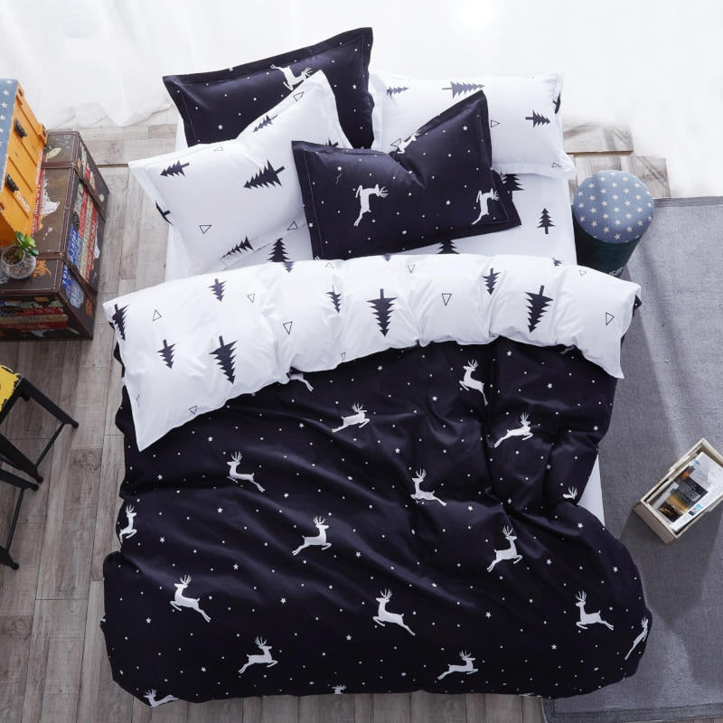 Home Textile Girl Boy Kids Bedding Set Red Cherries Duvet Cover Sheet Pillowcase Woman Adult Beds Sheet King Queen Full