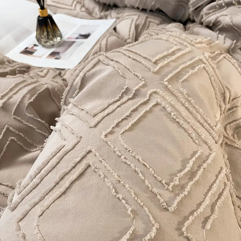 Queen Bedding Set King Size Gray Color Bed Sheet Sets funda nordica cama 135 Double Size Bed Linen Euro Geometric Beds