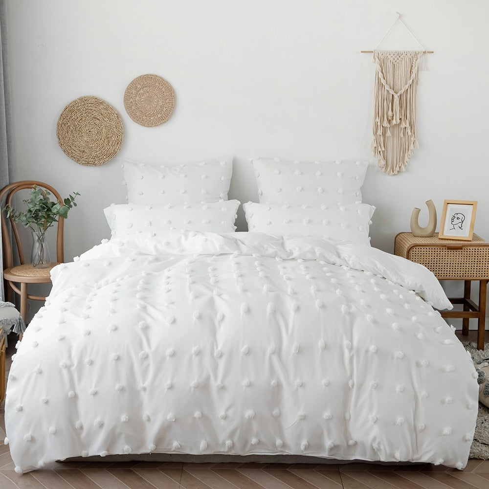 Summer white pinch pleat duvet cover 220x240cm luxury double bed quilt cover bedding set queen king size comforter cover