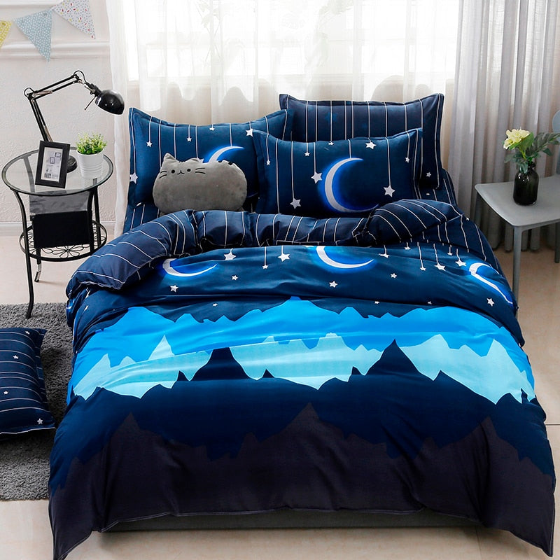 Home Textile Pink Bedding Set For Girl Kid Teen Beds Sheet Strawberry Duvet Quilt Cover Pillowcase Stripe Bed Sheet