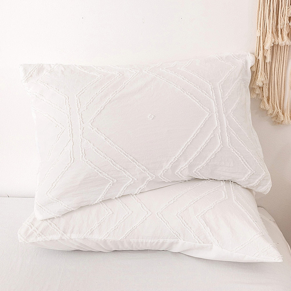 Summer white pinch pleat duvet cover 220x240cm luxury double bed quilt cover bedding set queen king size comforter cover