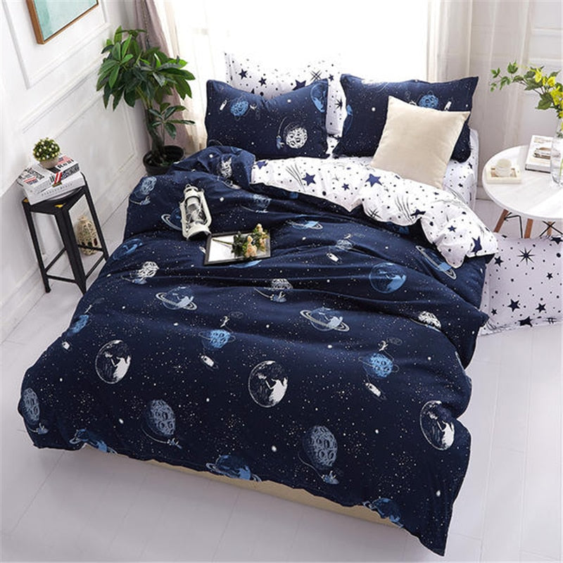 Home Textile Girl Boy Kids Bedding Set Red Cherries Duvet Cover Sheet Pillowcase Woman Adult Beds Sheet King Queen Full