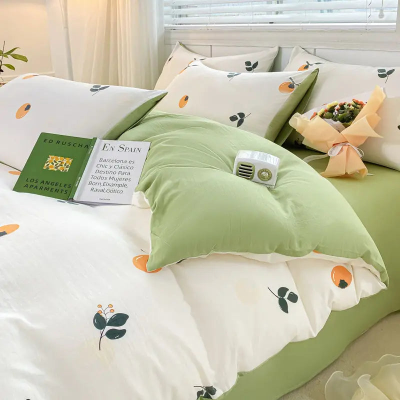 Romantic Tulip Pink Bedding Set Bed Flat Sheet Pillowcase Twin Full Queen Princess Style Bed Linen Kids Girls Floral Duvet Cover