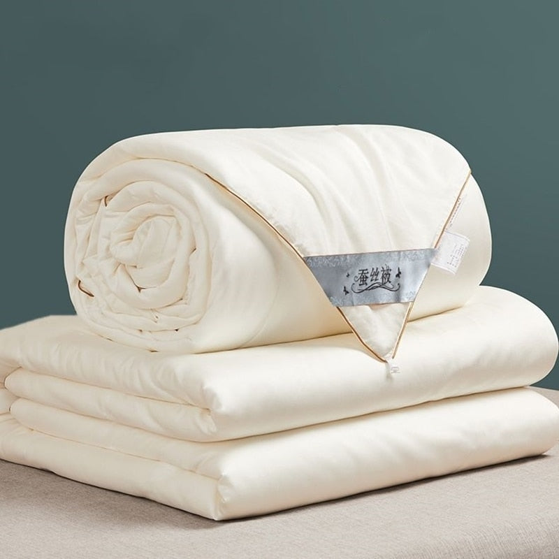 Nordic Natural Mulberry Luxury Silk Comforter Duvet Twin Queen King Full Size Cotton Blanket Quilt Couple Bedding In Filler