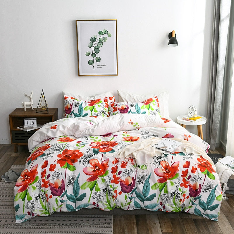 Simple Plaid Pattern Sanding Bedding Set Queen Single Duvet Cover and Pillowcases Bedroom Twin Double Bed King Size Quilt Covers