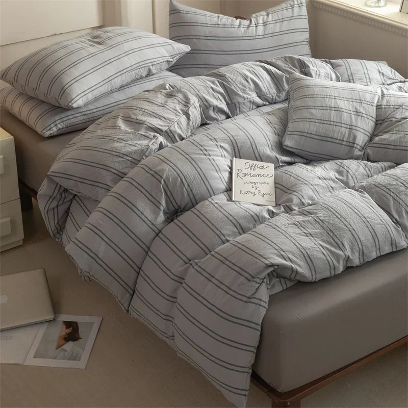 Plaid Style Duvet Cover 150x200 Quilt Cover Home Bedding Queen Size Comforter Cover housse de couette (Pillowcase Need Order)
