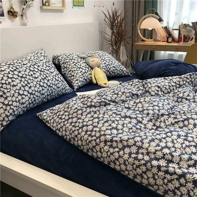 INS Zebra Pattern Bed Sheet Nordic Simple Quilt Cover Luxury Style 200x230 Black And White Duvet With Pillowcase Premium