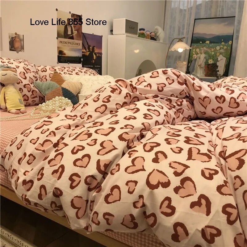Euro Nordic Blue Solid Home Bedding Set Simple Soft Duvet Cover Set With Sheet Comforter Covers Pillowcases Bed Linen