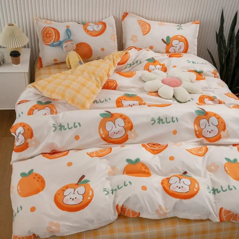 Pink Sweetheart Bedding Set Fashion Heart Single Double Queen Size Flat Sheet Duvet Cover Pillowcase Girl Gift Home Textile