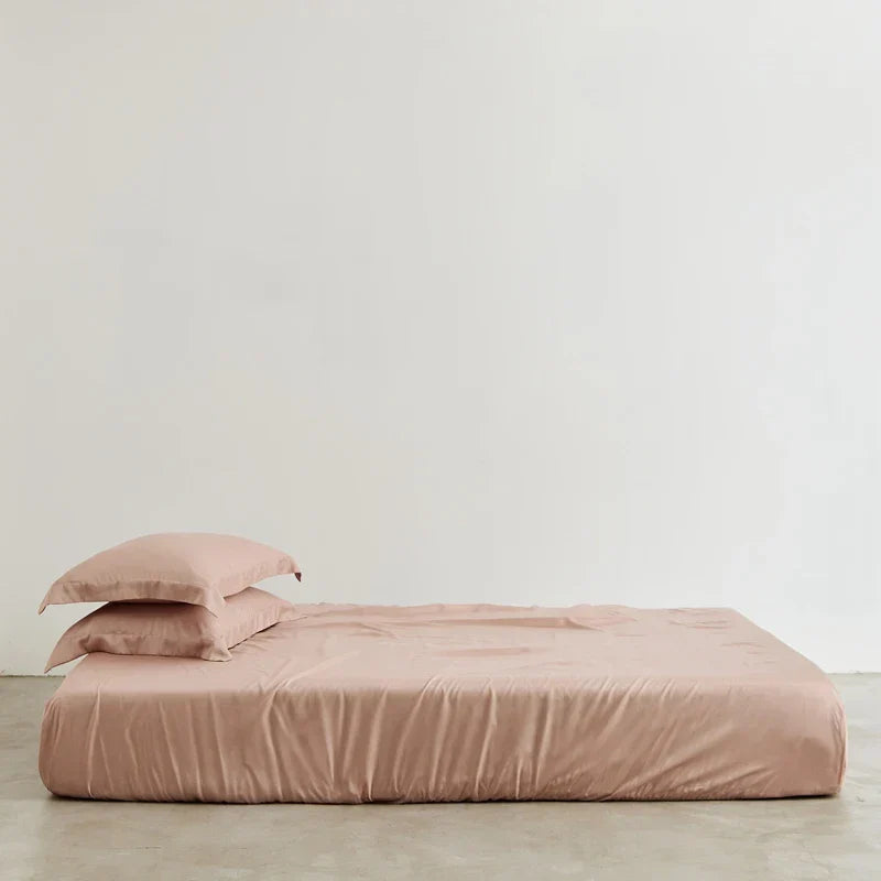 Organic Bamboo Bedding Set Bed Sheet Sets Fitted Sheets Flat Sheet Pillowcase Luxury Double Queen King Size Bedsheet