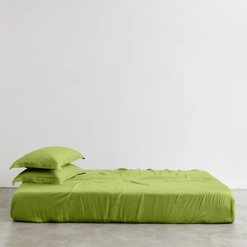 Organic Bamboo Bedding Set Bed Sheet Sets Fitted Sheets Flat Sheet Pillowcase Luxury Double Queen King Size Bedsheet