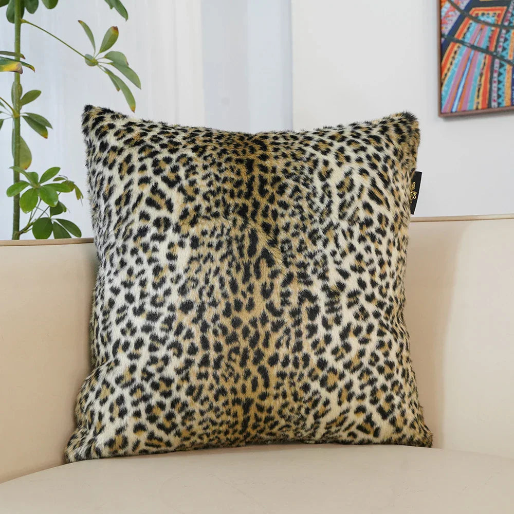 Luxury Tiger Leopard Skin Print Cushion Covers Polyester Bedding Sofa Throw Pillow Case for Car Pillowcase Home Decoration