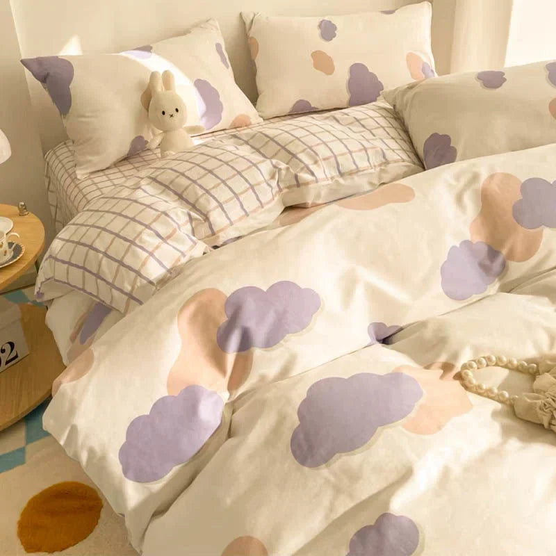 Ins Nordic Butterfly Bedding Set Flat Bed Sheet Duvet Cover Twin Full Queen Nordic Bed Linen Boy Girl Bedding Sets