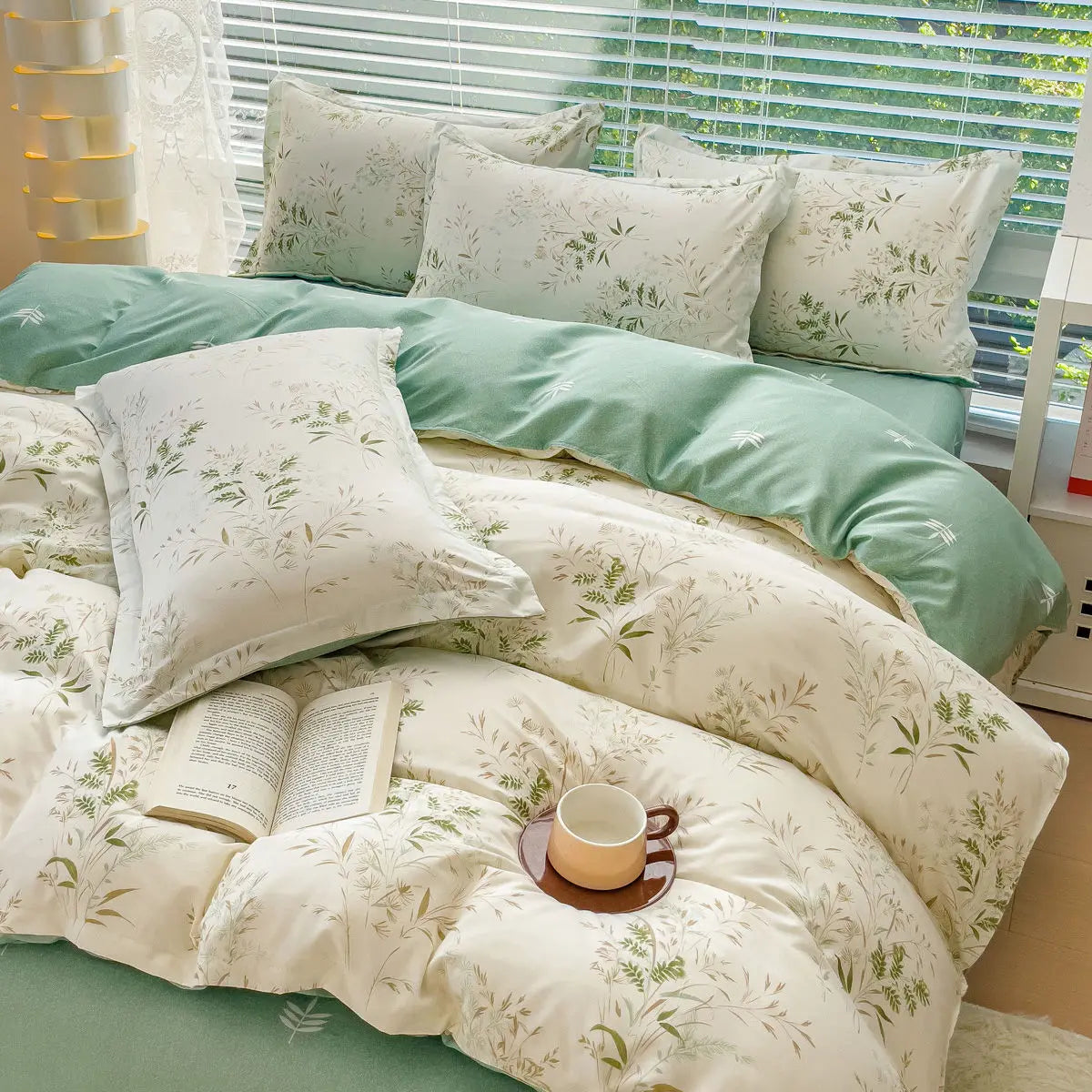 Fashion Duvet Cover Set Korean Ins Style New Flat Sheet Pillowcase No Filler Kids Adult Bedding Kit Twin Queen Bed Linen