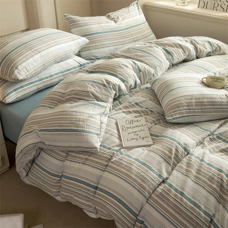 Plaid Style Duvet Cover 150x200 Quilt Cover Home Bedding Queen Size Comforter Cover housse de couette (Pillowcase Need Order)