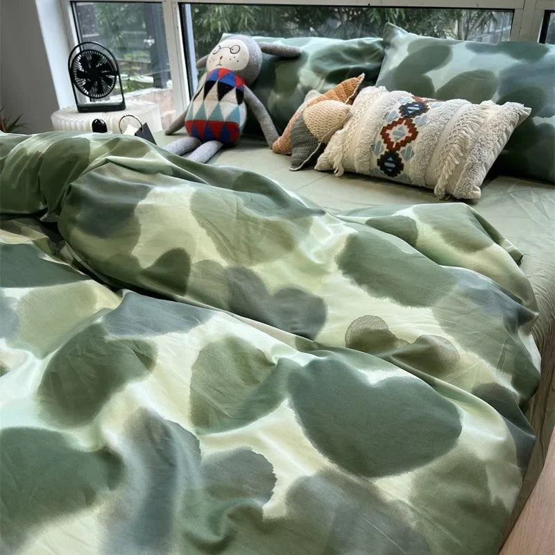 Ins Nordic Butterfly Bedding Set Flat Bed Sheet Duvet Cover Twin Full Queen Nordic Bed Linen Boy Girl Bedding Sets