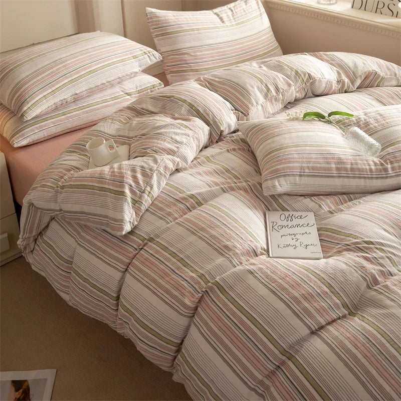 Plaid Style Duvet Cover 150x200 Quilt Cover Home Bedding Queen Size Comforter Cover housse de couette (Pillowcase Need Order)