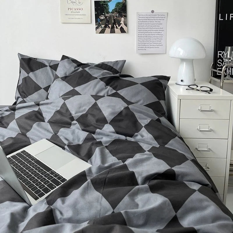 Ins Nordic Butterfly Bedding Set Flat Bed Sheet Duvet Cover Twin Full Queen Nordic Bed Linen Boy Girl Bedding Sets