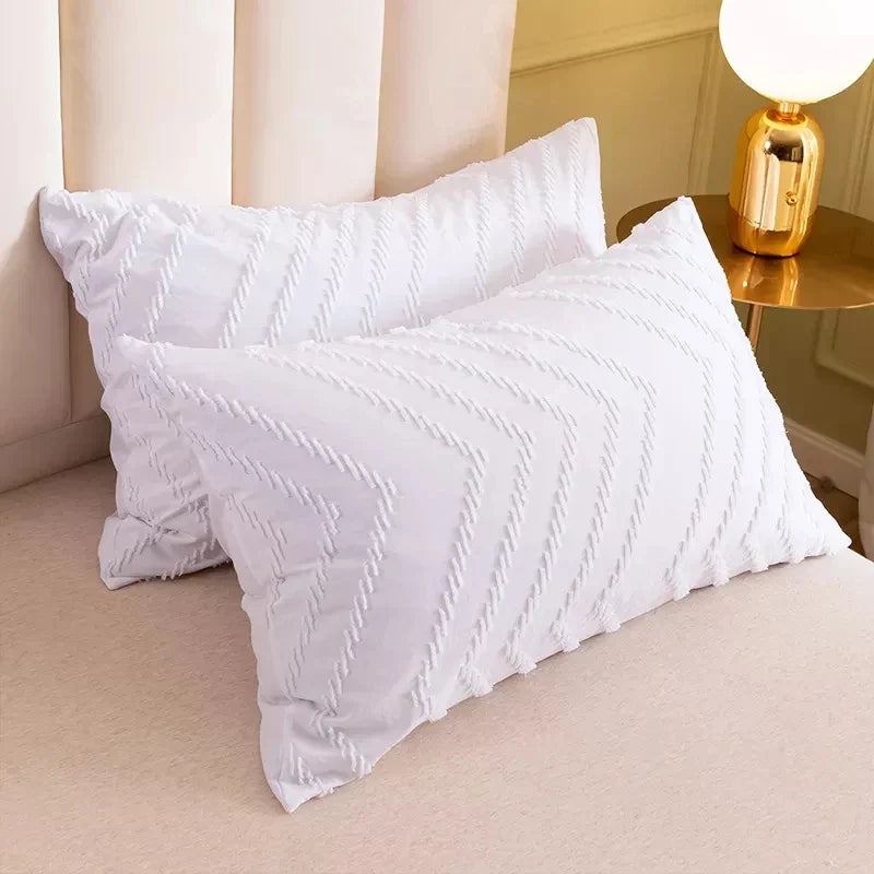 Nordic Style Cut Flowers White Duvet Cover Set Soft Comfortable King Size Bedding Set Queen Twin Solid Home Comforter Covers