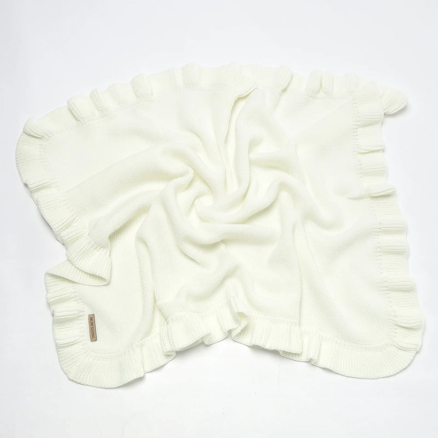 Knitted Baby Swaddle Blanket for New Born Babies Accessories Ruffle Stroller Blanket Bedding items Infant Nap Bed Cover