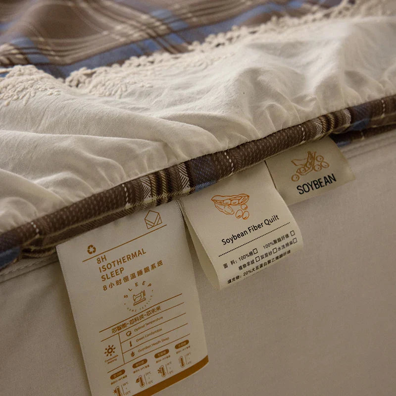 100% Cotton Princess Summer Quilt Korean Cool Quilt Bare Sleeping Skin-Friendly For Women Summer Bedding Air-Conditioned