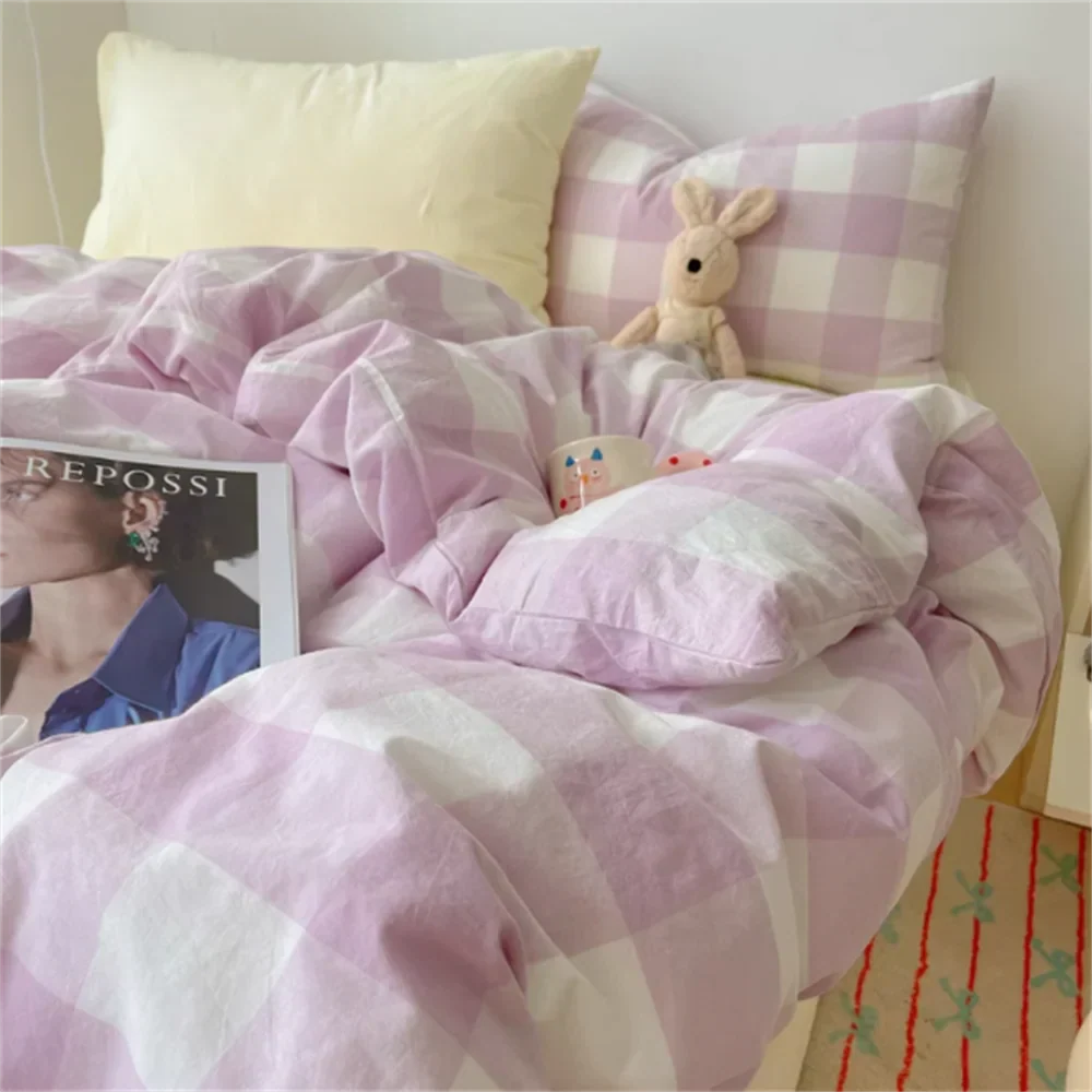 Light Luxury Striped Pure Cotton and Cotton New Bedding Set and Duvet Cover Set Three Piece Four Piece Set