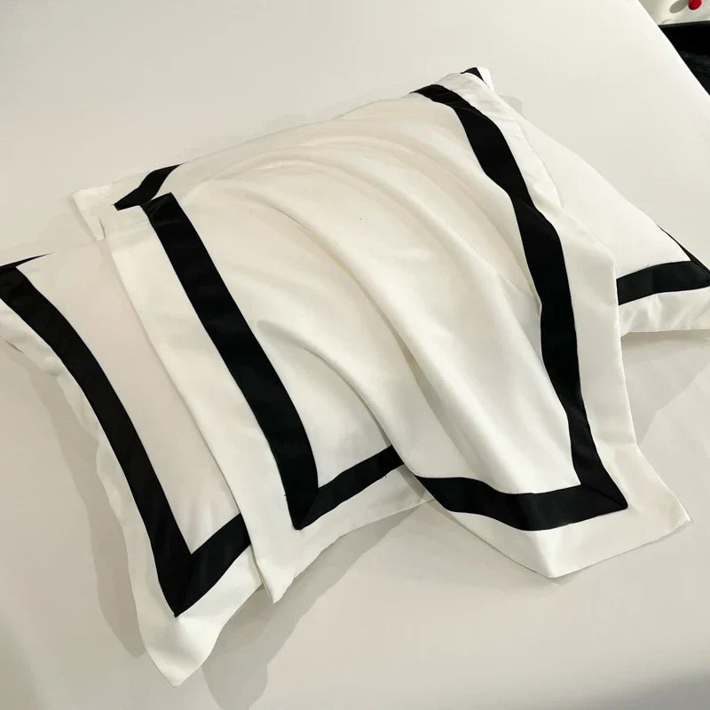 Luxury Hotel Bedding Sets Thick Brushed Bed Sheets White Duvet Cover Set Pillowcase Four Piece Fully Enclosed for Home Gift