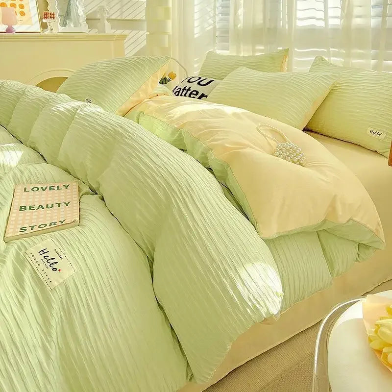 King Size Bedding Set Luxurious And Comfortable Set 3/4pcs With Down Duvet Covers Bed Sheets And Pillowcases King Size Bed Set