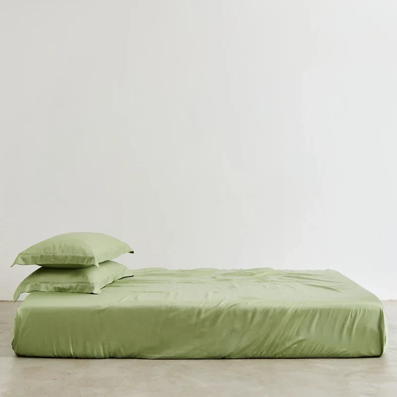 Organic Bamboo Bedding Set Bed Sheet Sets Fitted Sheets Flat Sheet Pillowcase Luxury Double Queen King Size Bedsheet