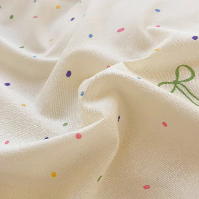 INS Princess 2025 New Style Bedding Sets Sweat Bow Quilt Cover Romantic Bedclothes Decor Woman Bedroom Duvet Cover Set 4pcs