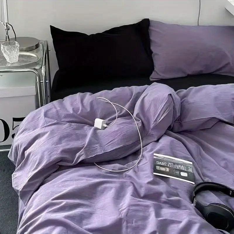 Nordic Princess Pink Bedding Set Girls Boys Single Double Size Flat Sheet Duvet Cover Pillowcase Bed Linens Home Textile