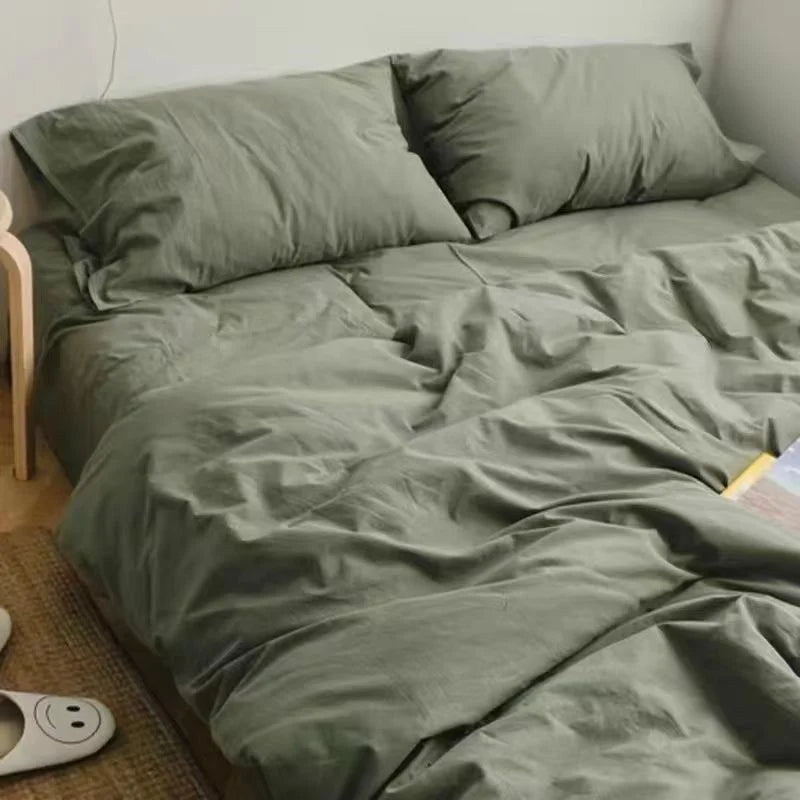 Nordic Princess Pink Bedding Set Girls Boys Single Double Size Flat Sheet Duvet Cover Pillowcase Bed Linens Home Textile