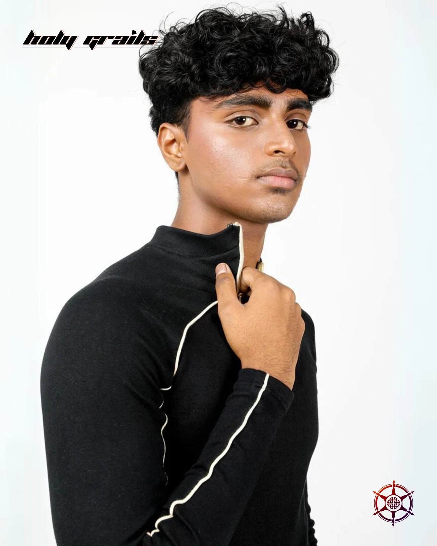 Charcoal Cream Zip Top HG x Duskin