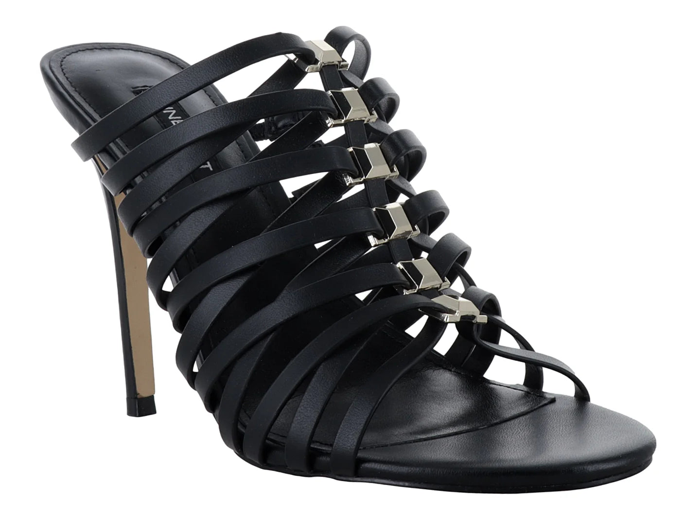 Sandalias Nine West Negras de Tacón Alto para Mujer