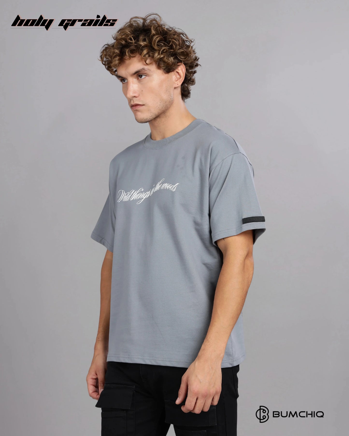 Wild Bear Grey Oversize Tee HG x Bumchiq