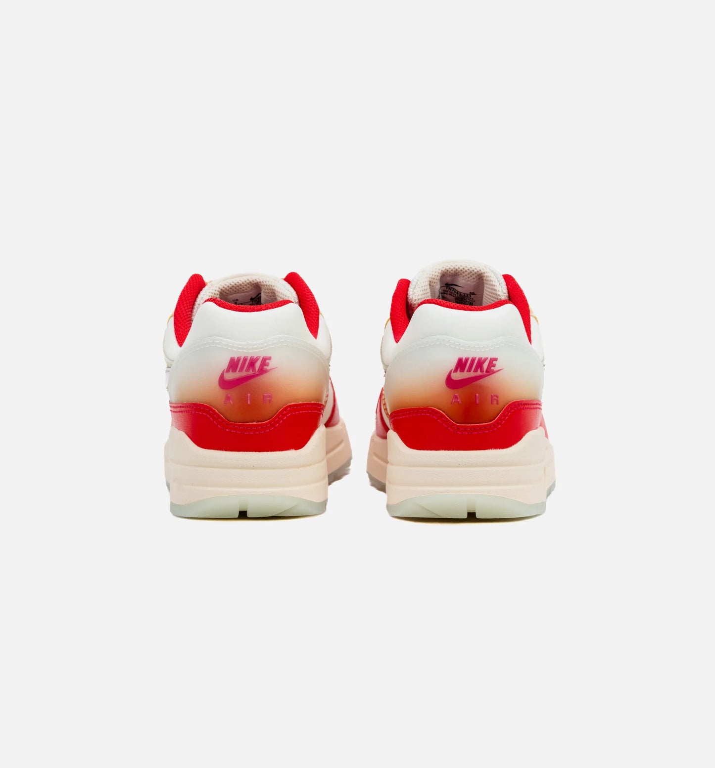 Air Max 1 Soft Vinyl Womens Lifestyle Shoe Sail Metallic Silver Siren Red