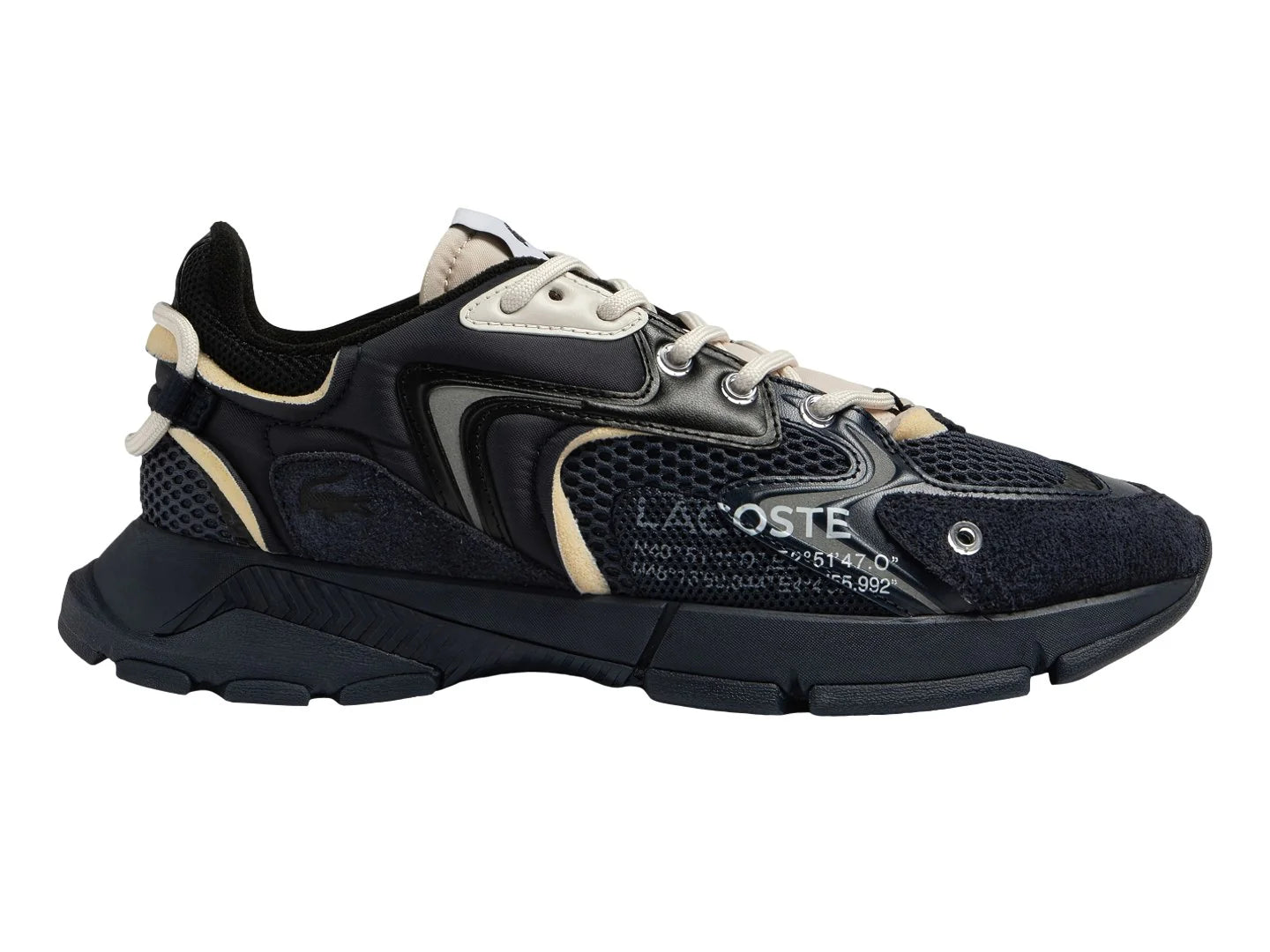 Tenis Lacoste L003 Neo Negro y Azul Marino para Hombre