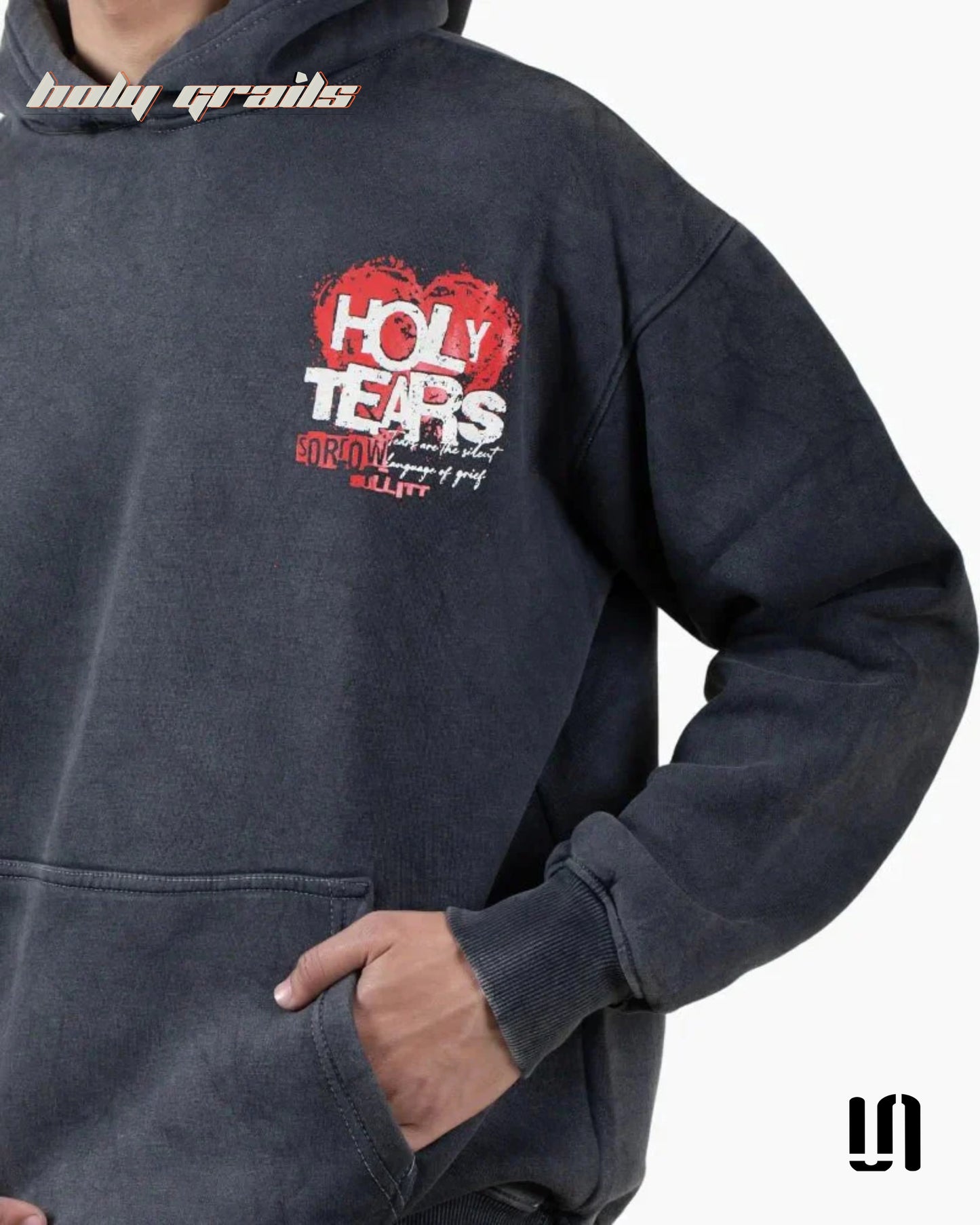 Holy Tears Black Oversize Hoodie HG x Sullitt