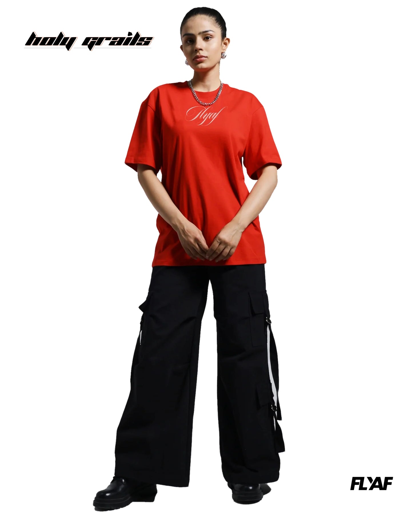 Ace of Spades Red Oversize Tee HG x FLYAF