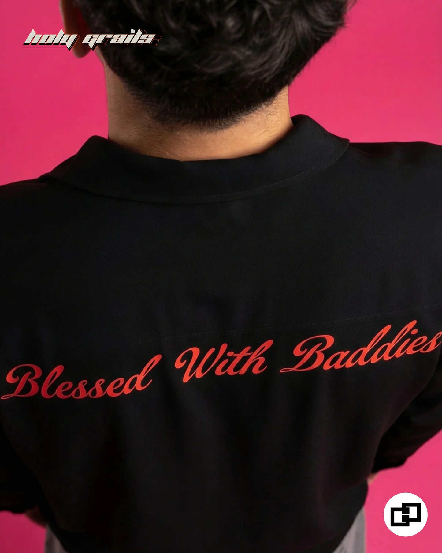Blessed with Baddies Black Shirt HG x Grey Hound