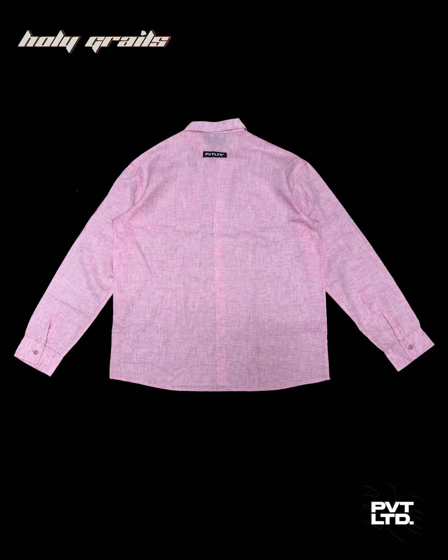Pink Solid Linen Shirt HG x Pvt Ltd
