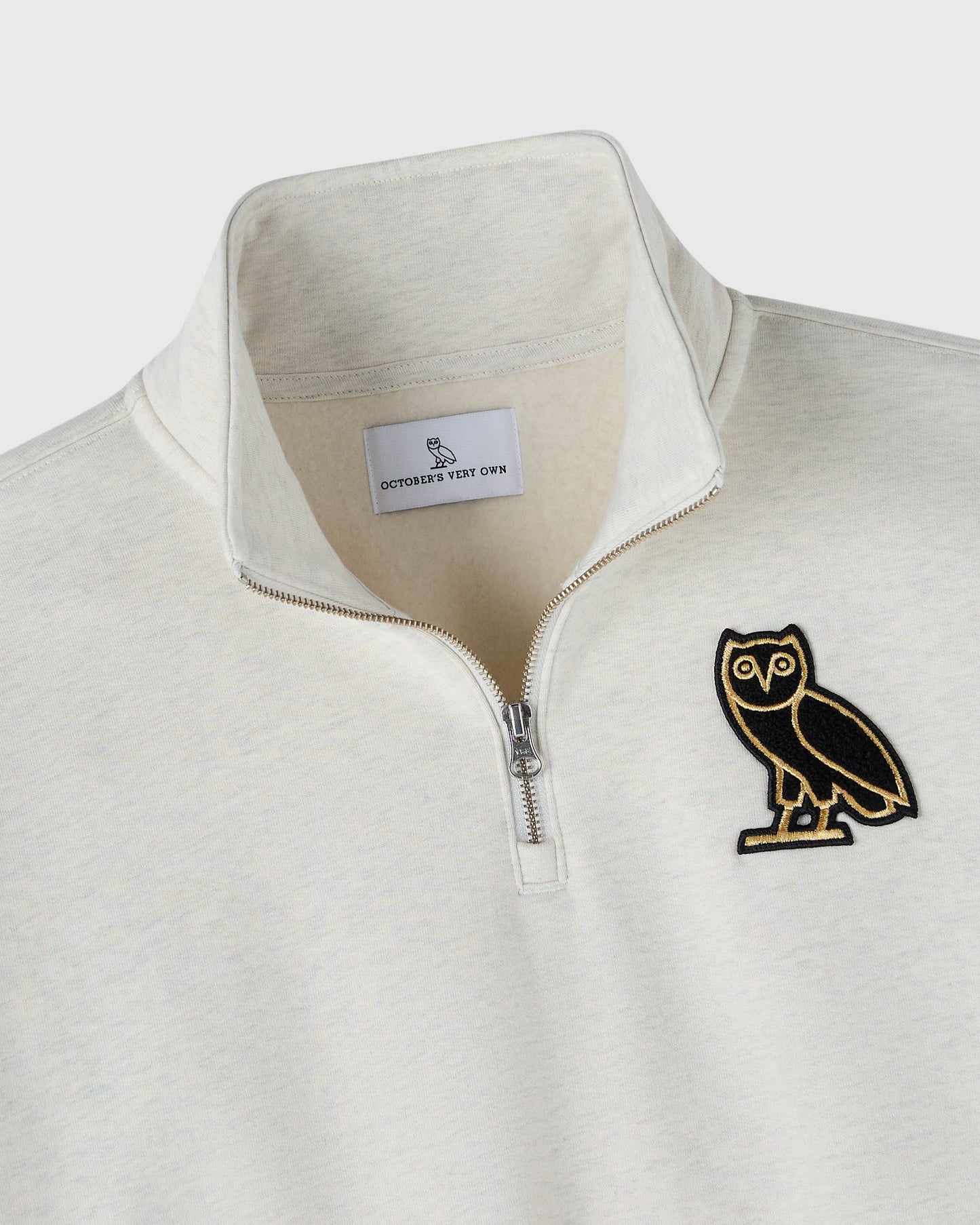 Signature Quarter Zip Mockneck Ash Heather Grey