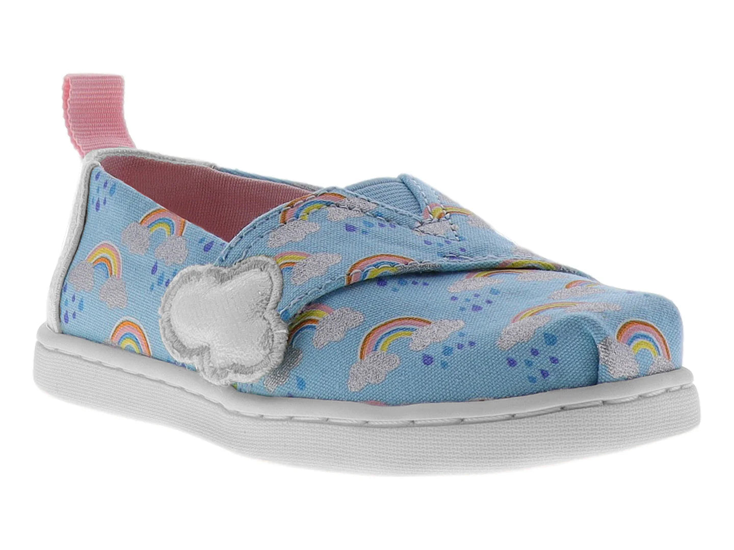 Tenis TOMS Azul con Diseño de Nubes para Niña