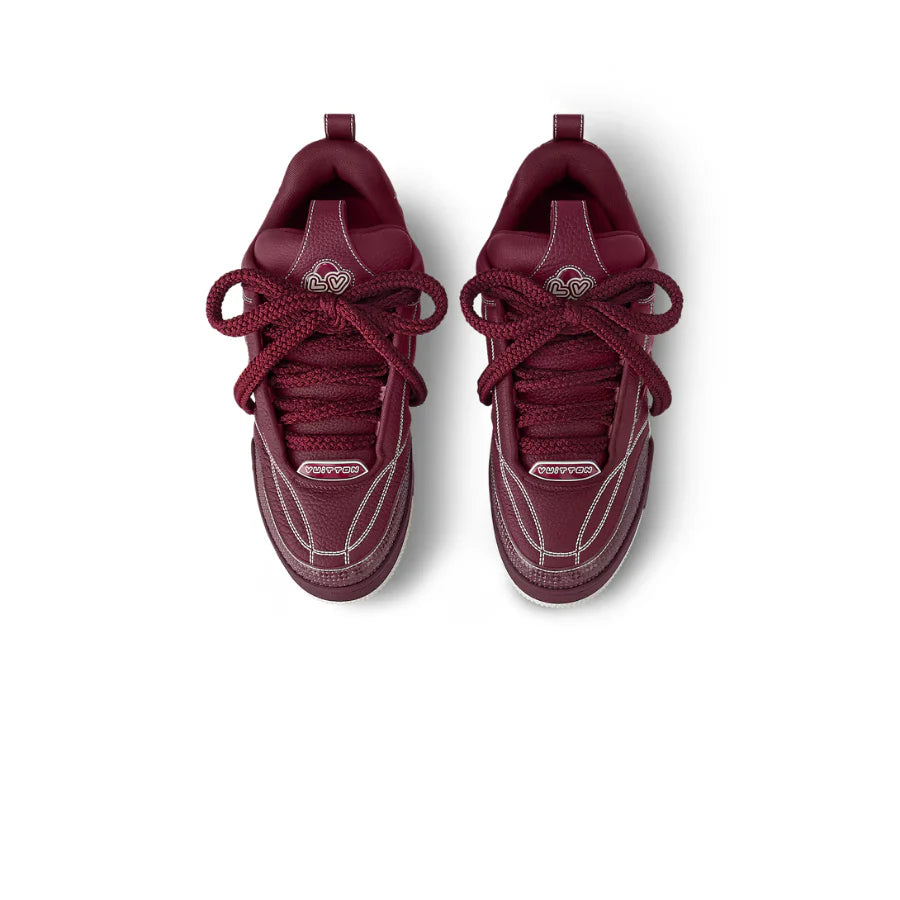 Louis Vuitton LV Skate Sneaker Burgundy Monogram Flower