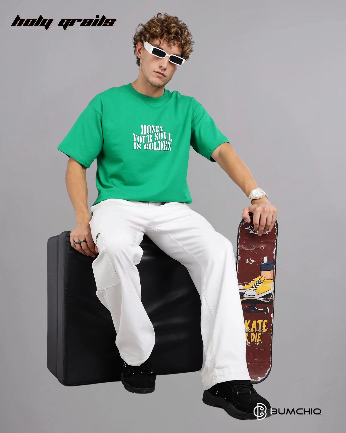 Goat Aura Green Oversize Tee HG x Bumchiq