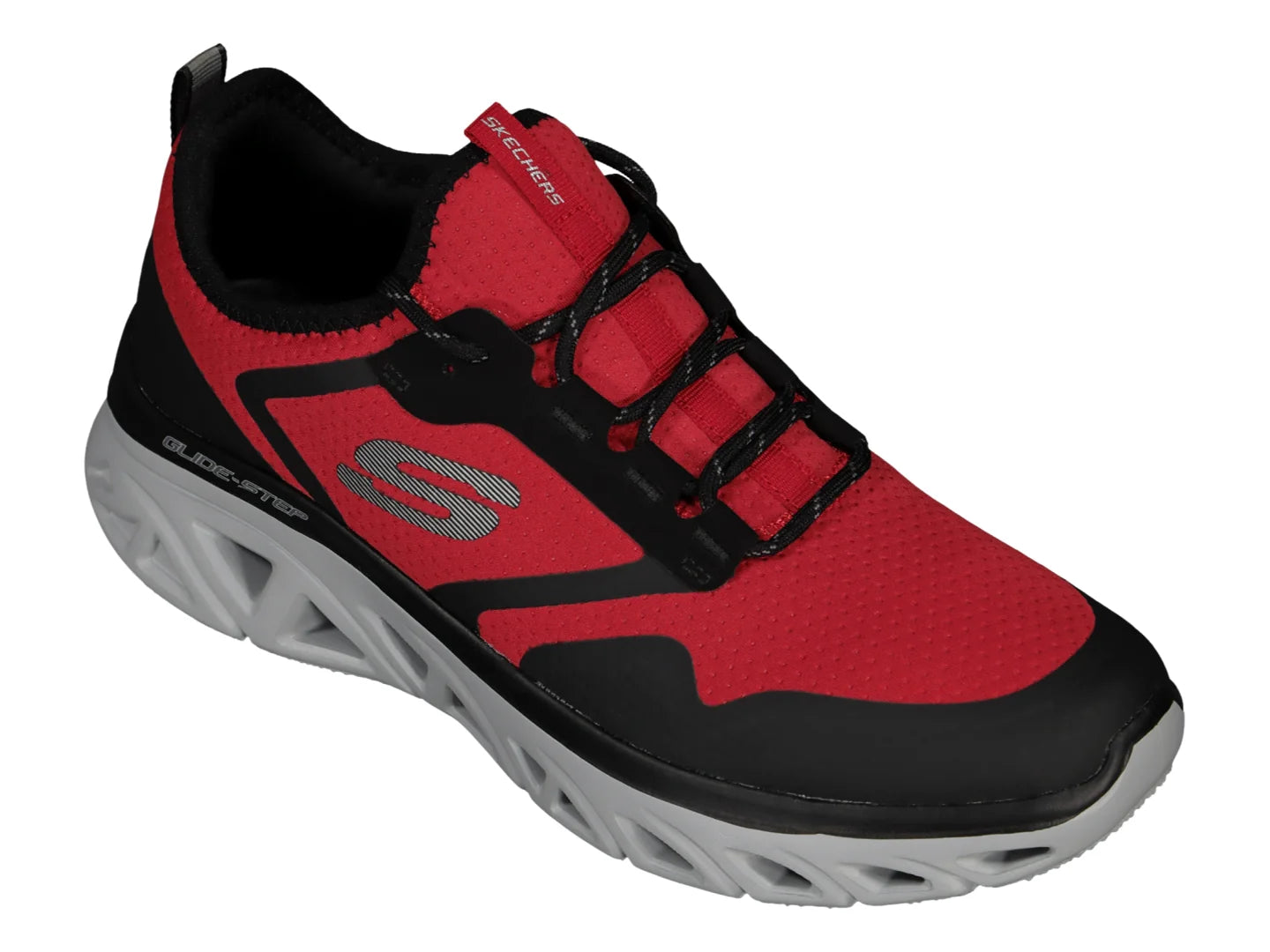Tenis Skechers Glide Step Sport Negro con Rojo para Hombre